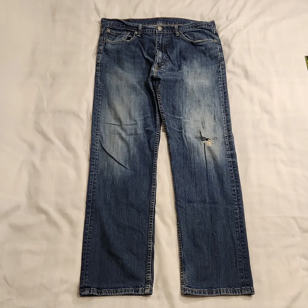 Levi's‎ jeans 505 regular fit straight men's 36x32 blue denim red tab